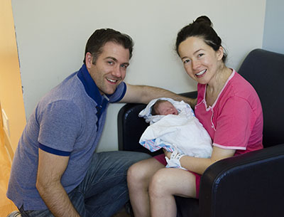 Baby Jacob with parents