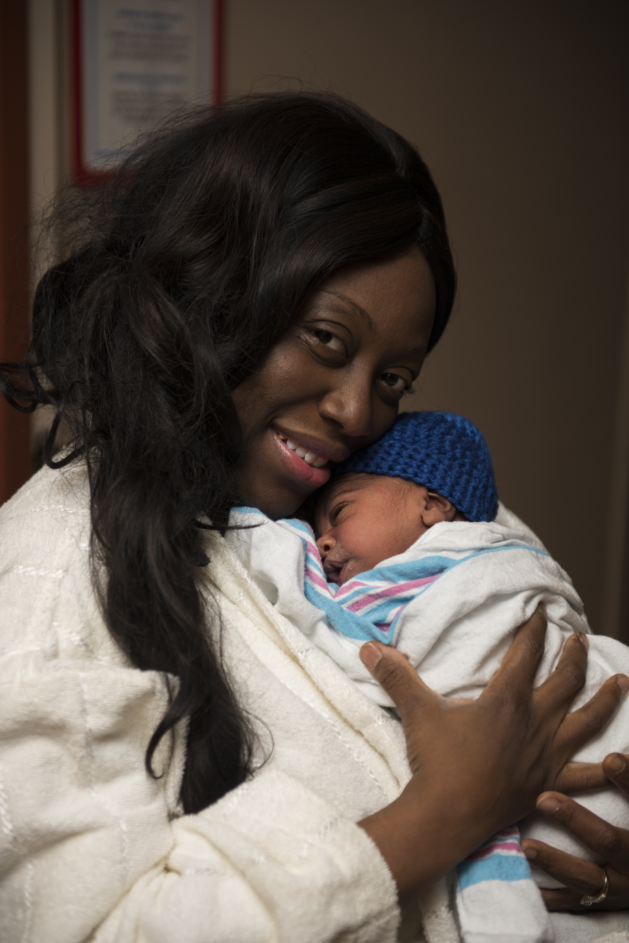 Sandra Clouden holds baby Chandler Michael Clouden.