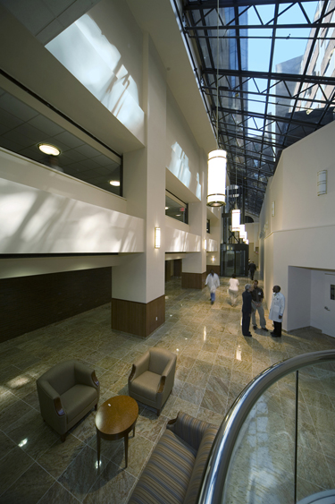The Hospital's recently renovated atrium