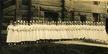 The Methodist Episcopal Hospital's Training School for Nurses, class of 1918.