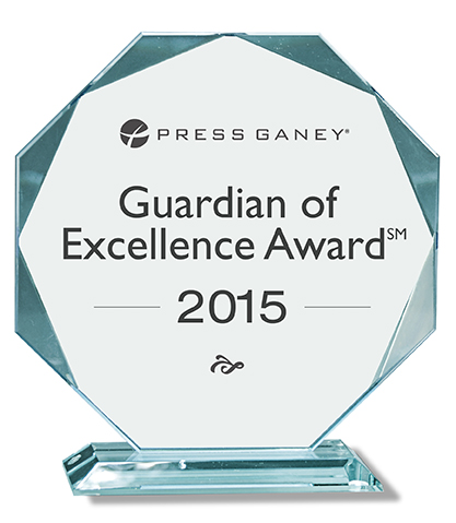 PRESS GANEY Guardian of Excellence Award SM 2015