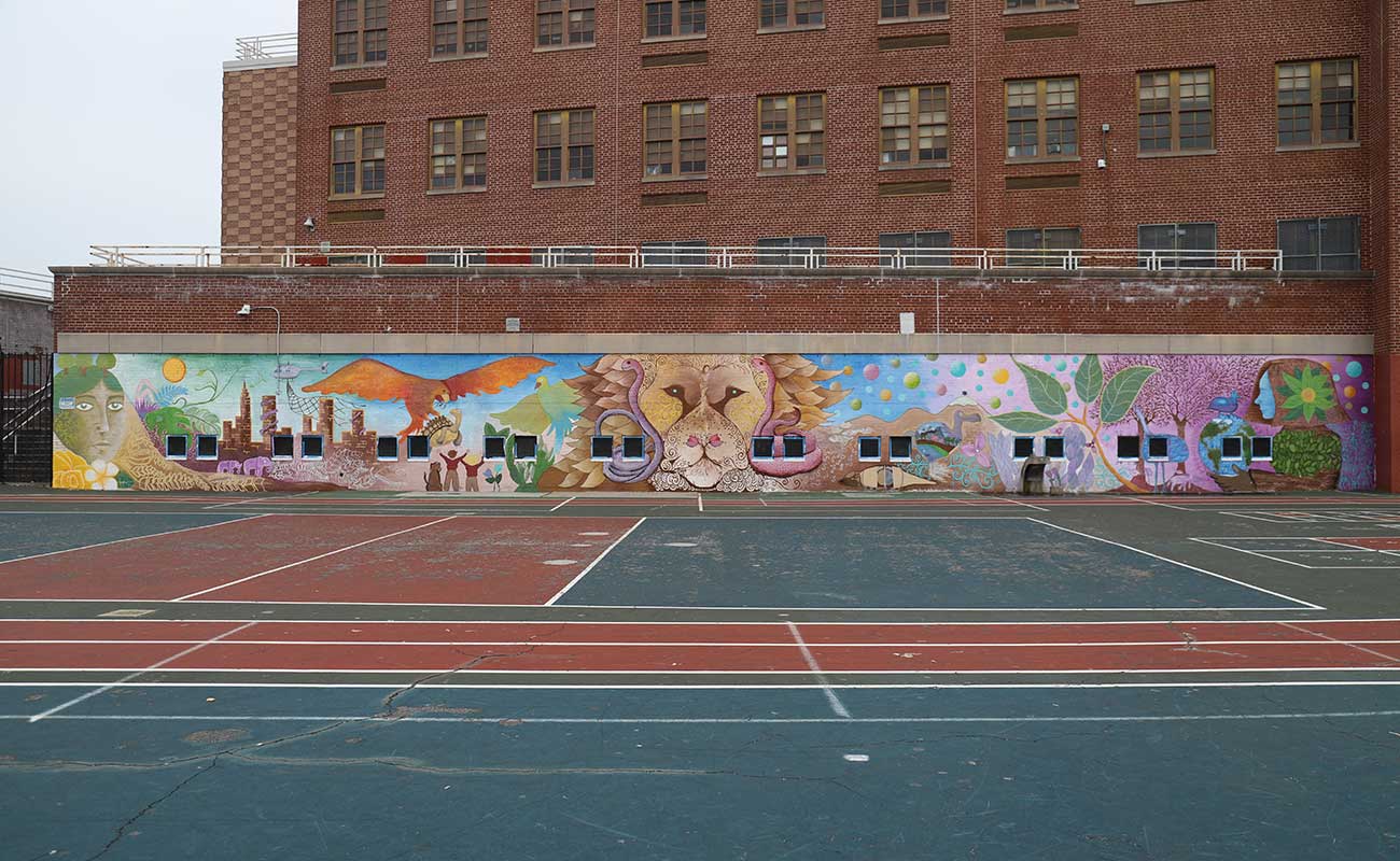 Mural on a school playground
