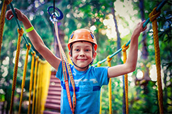 a kids front shot during a summer camp activity