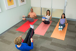 group doing pilates