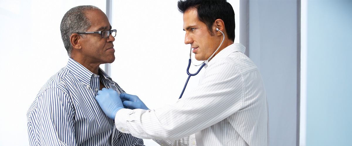 Doctor examining patient