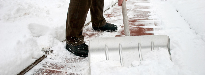 person shoveling snow