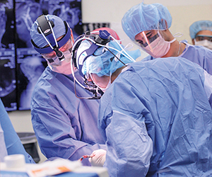 Dr. Lawrence G. Lenke performing surgery at the Daniel and Jane Och Spine Hospital