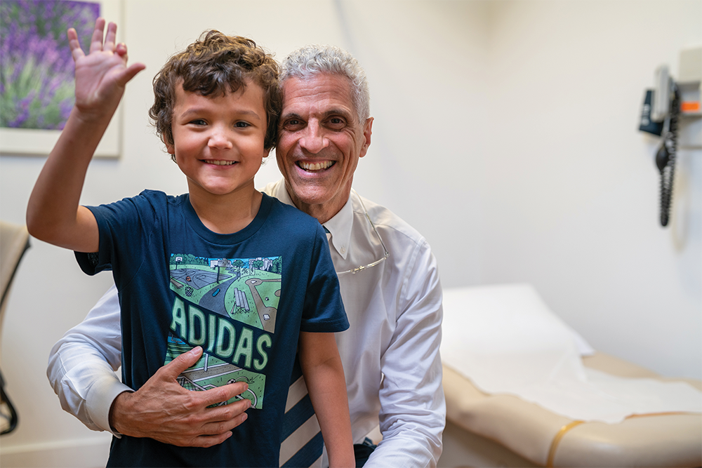 Male doctor with child.