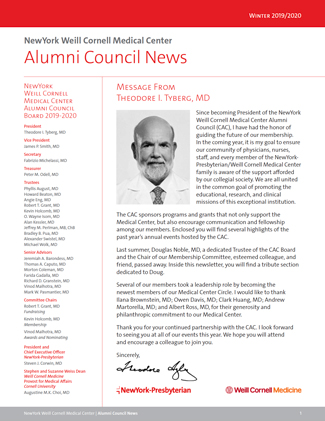 Front page of the current issue of newsletter