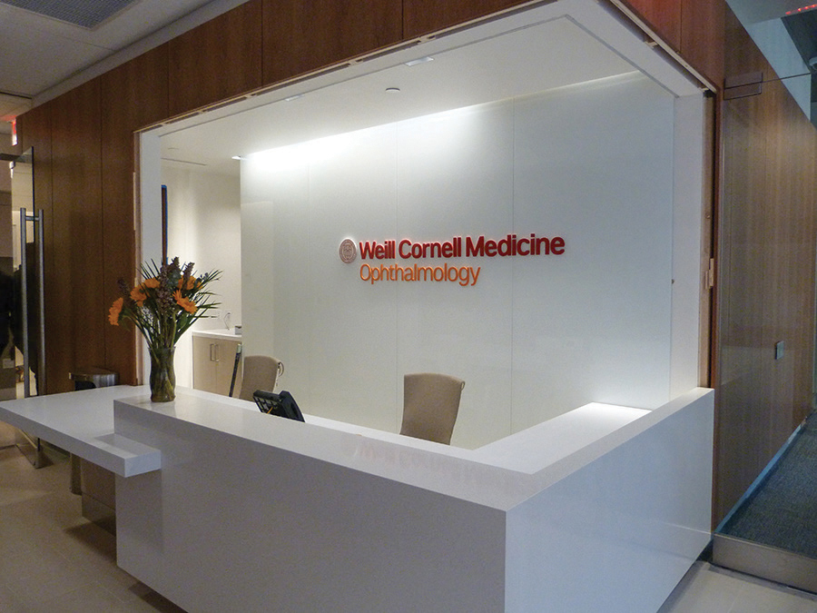 Weill Cornell Medicine Ophthalmology reception desk