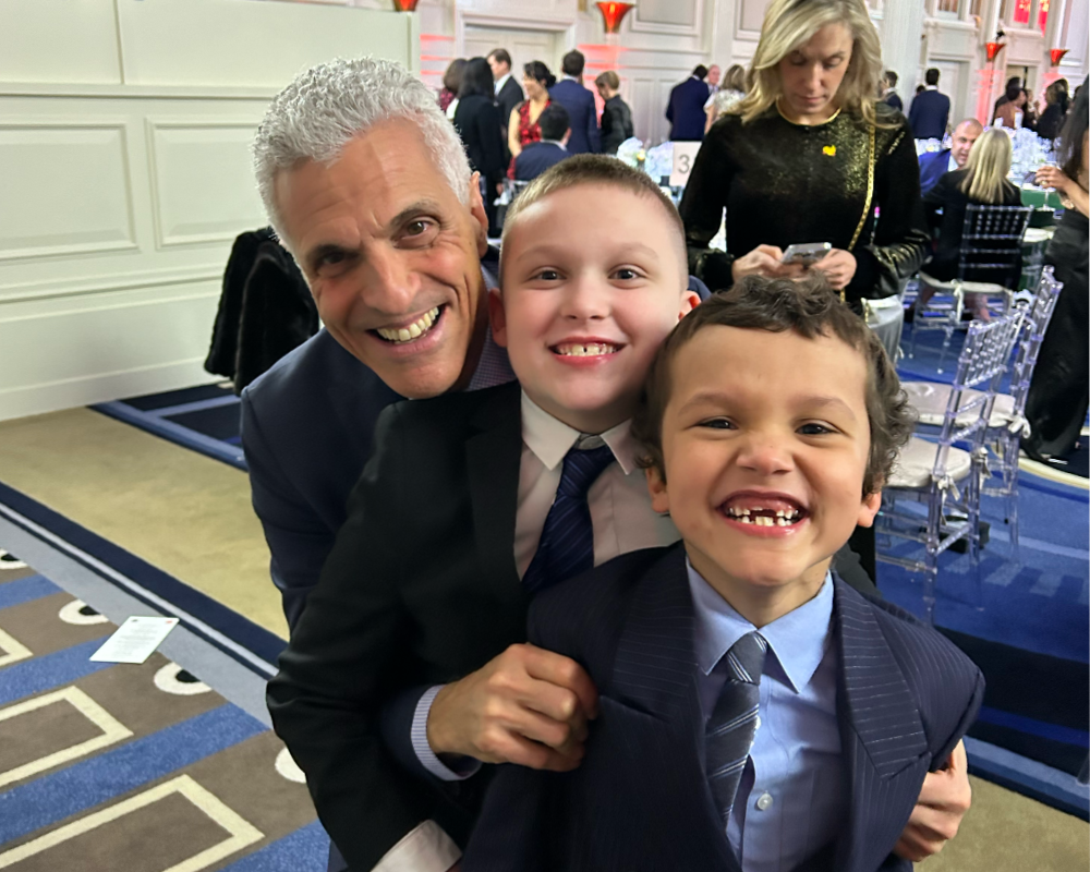 Dr. Mark Souweidane with Caleb and Aiden Rodriguez