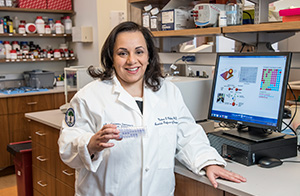 Dr. Nadeen Chahine inher lab