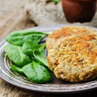 photo of red lentil burgers