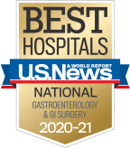BEST HOSPITALS WORLD REPORT U.S.News NATIONAL GASTROENTEROLOGY & GI SURGERY 2020-22
