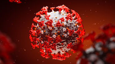 3D illustration of SARS-CoV-2 or 2019-ncov coronavirus