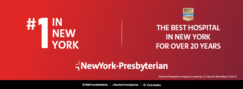 #1 in New York, NewYork-Presbyterian banner