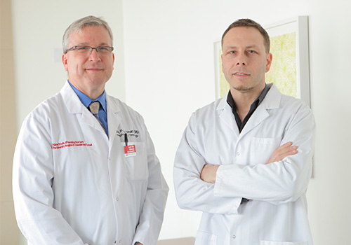 image of Dr. John P. Leonard and Dr. Leandro Cerchietti