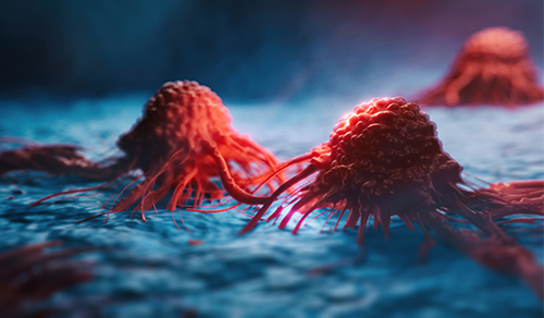 concept digital illustration of cancer cells