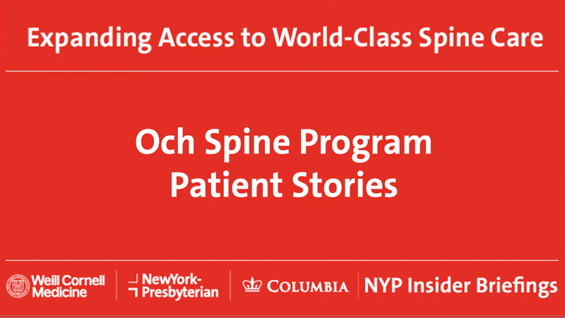 Och Spine Program Patient Stories