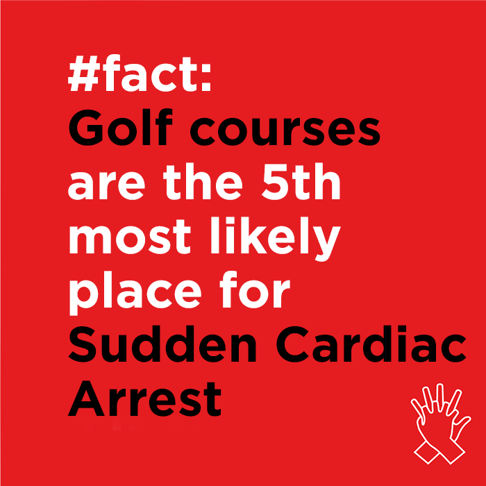 Golf courses are the 5th most likely place for sudden cardiac arrest