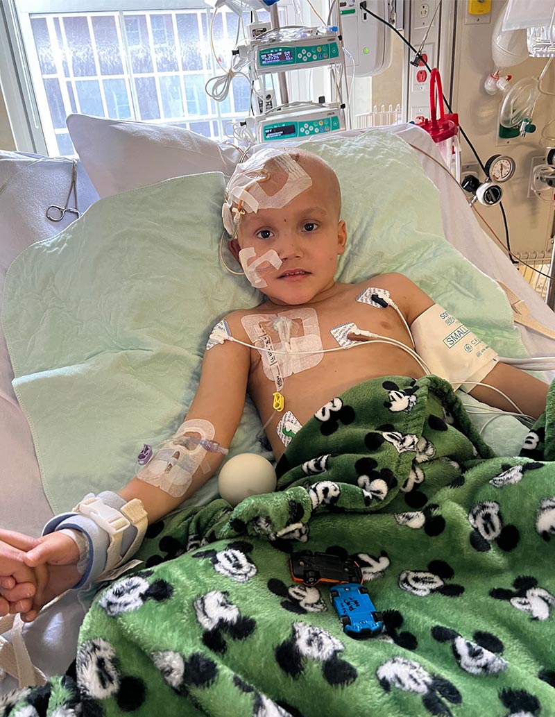 image of aiden after surgery