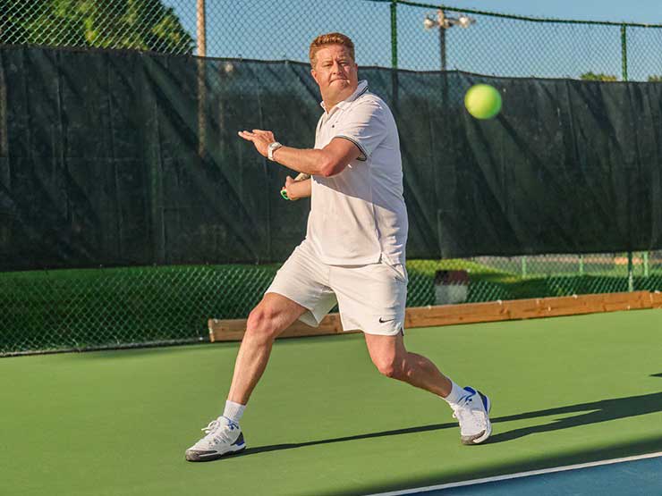 image of Mati Luik playing tennis