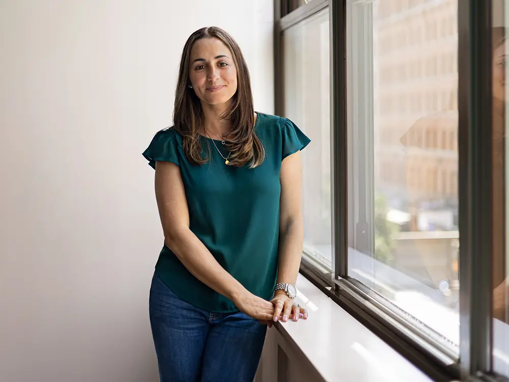 woman smiling at camera