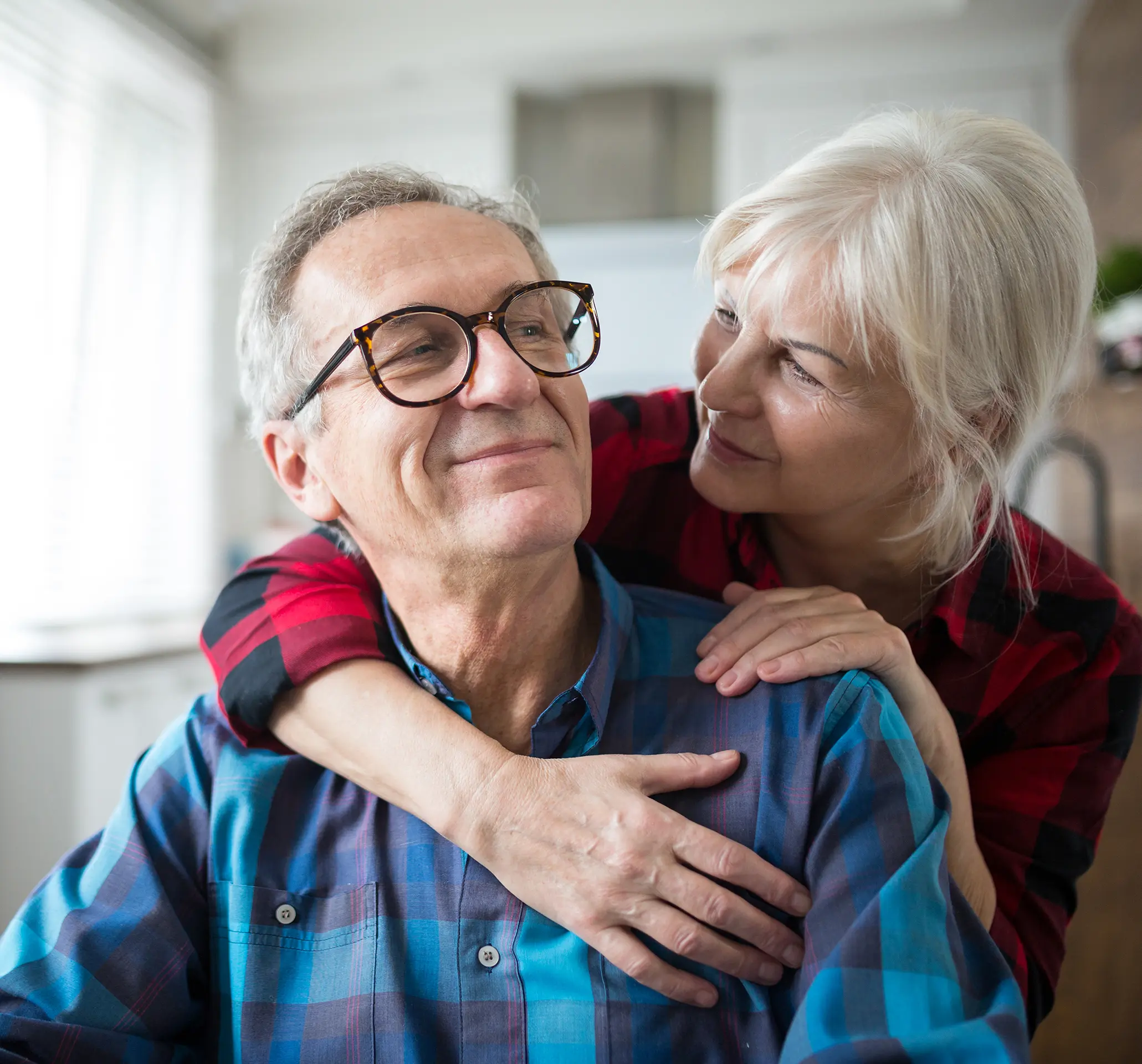 Older couple smiling