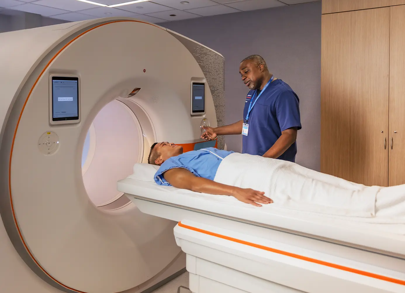 doctor examining patient