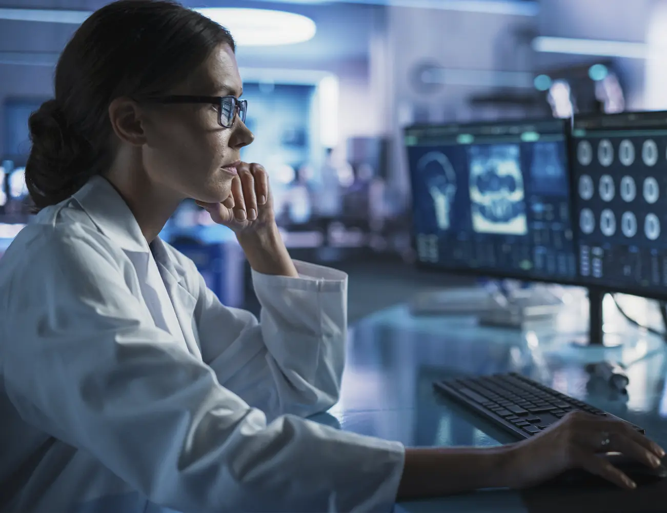 Patient going in a scanner