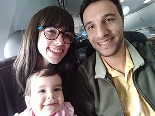 Natan and Sara with Maya, who was born in January 2018