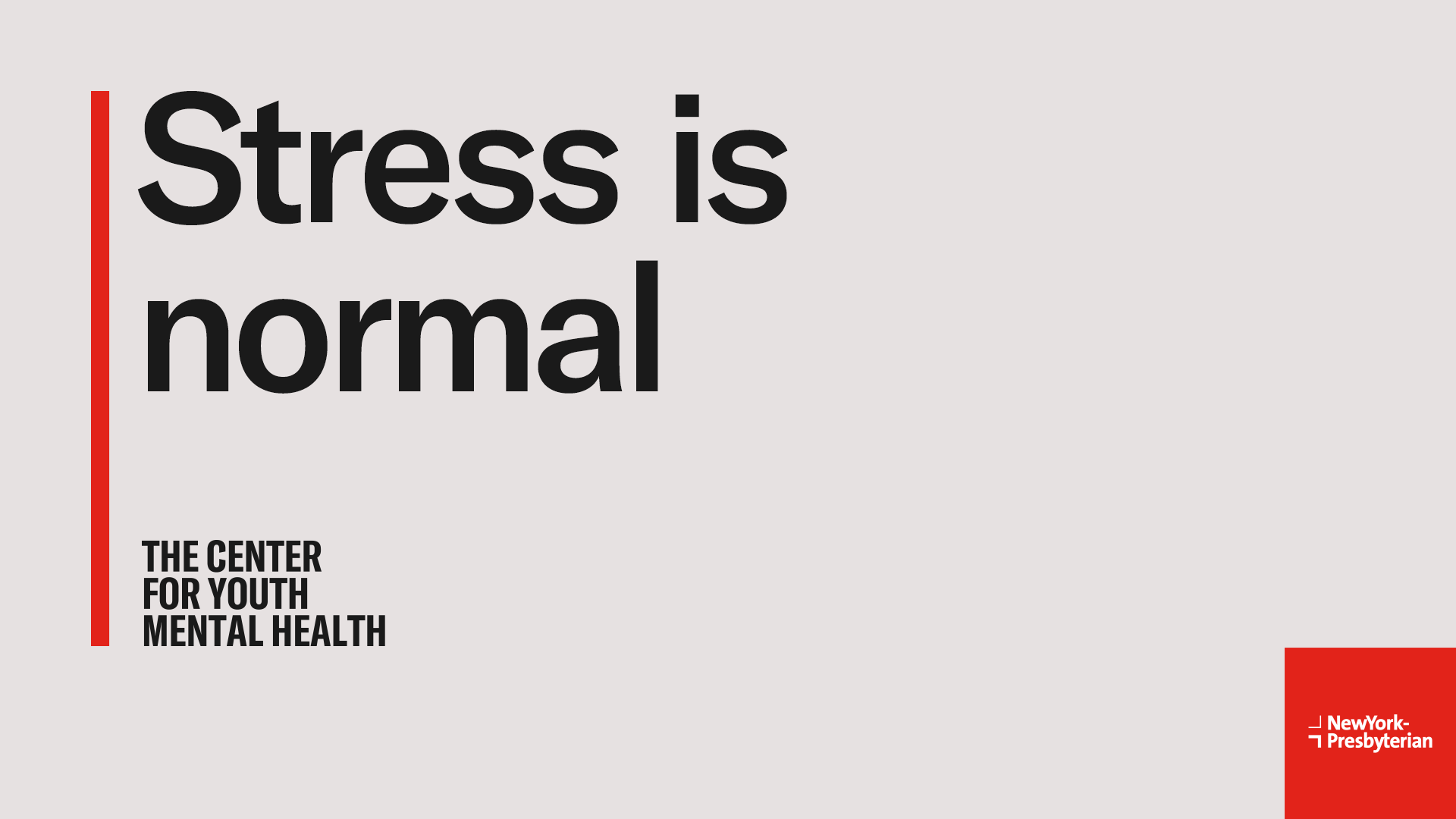 Stress is Normal