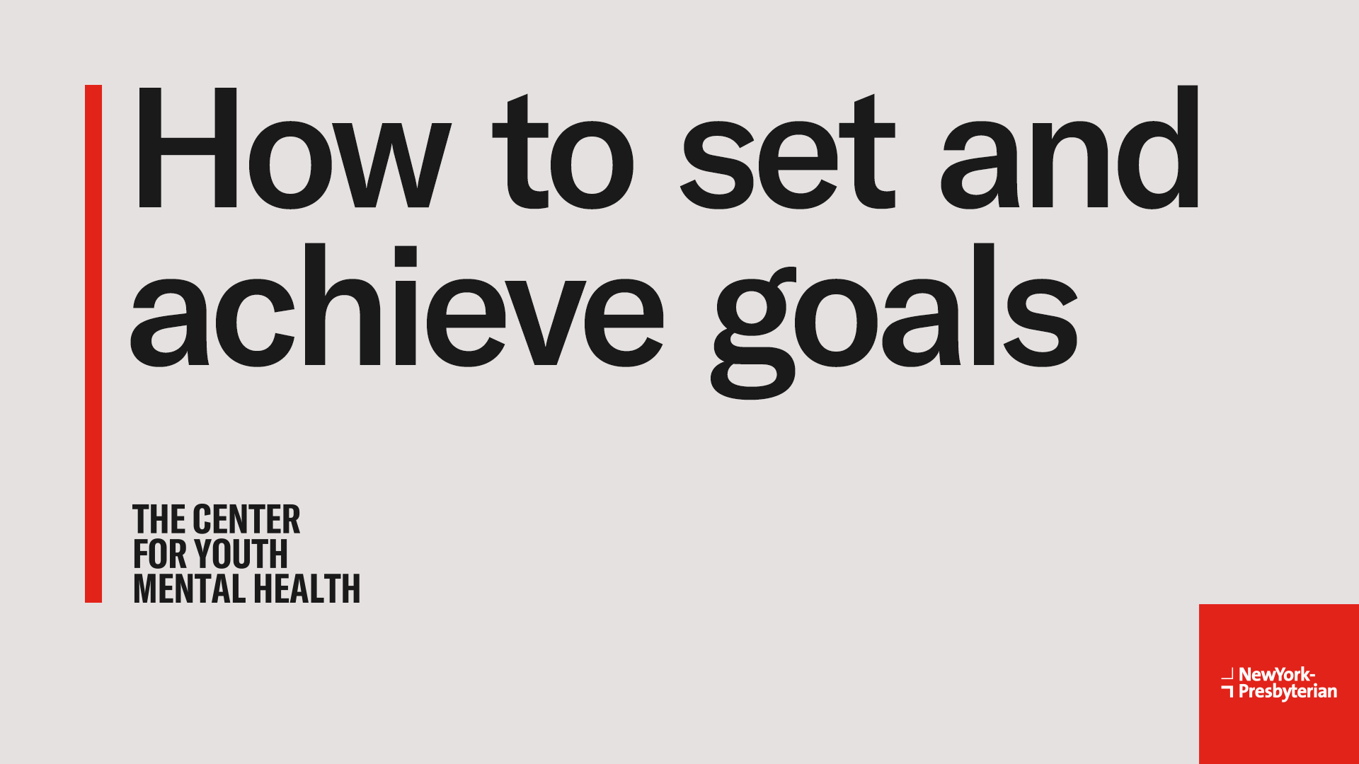 How to set and achieve goals