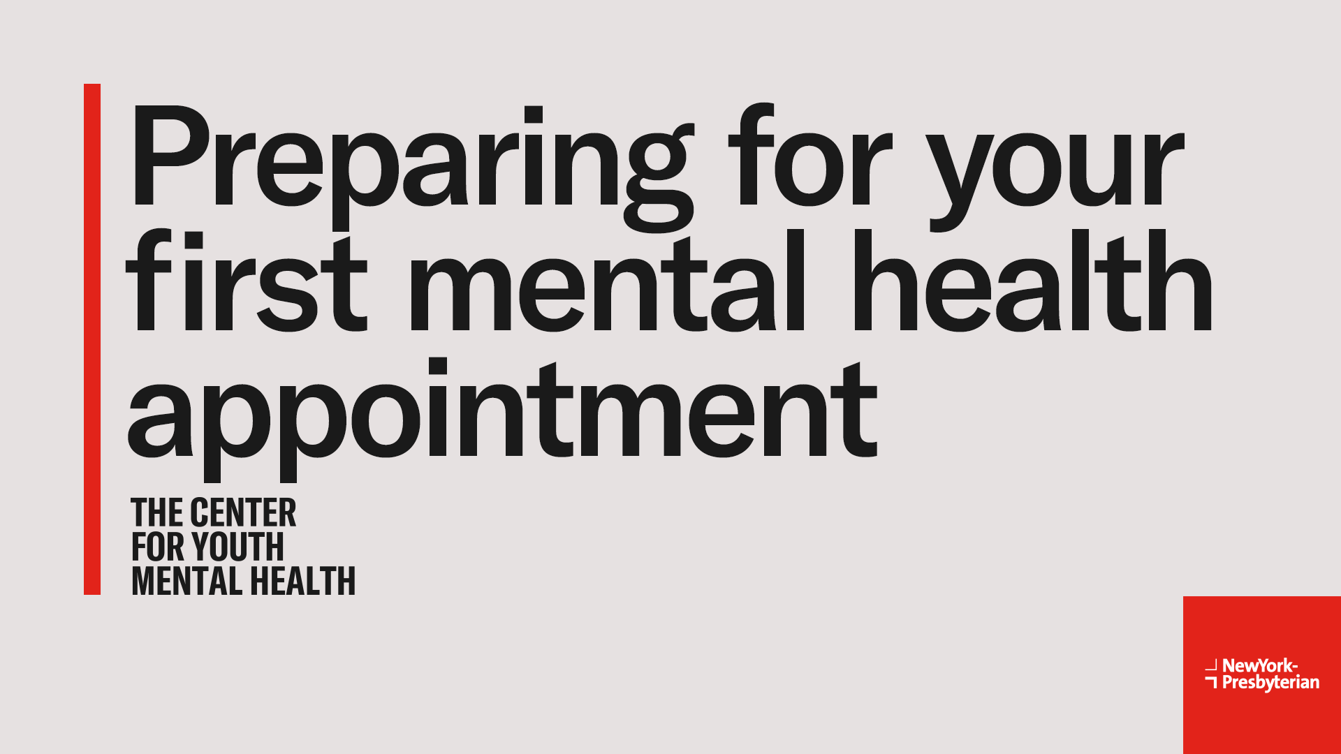 Preparing for your first mental health appointment