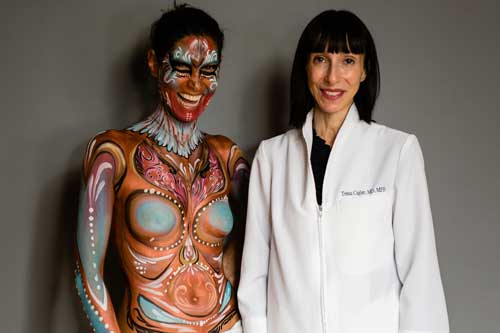 Dana Bledsoe with her doctor, Dr. Tessa Cigler
