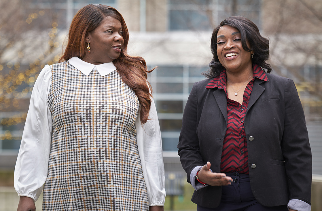 Monica Nelson-Kone (left) and Nicole Golden share a mission to increase access to liver care in the Black community.