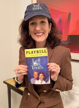 Dr. Gail Roboz shows her support for Delia's new play "Left on Tenth." Delia describes Dr. Roboz as "a doctor with a touch of girlfriend” demeanor.