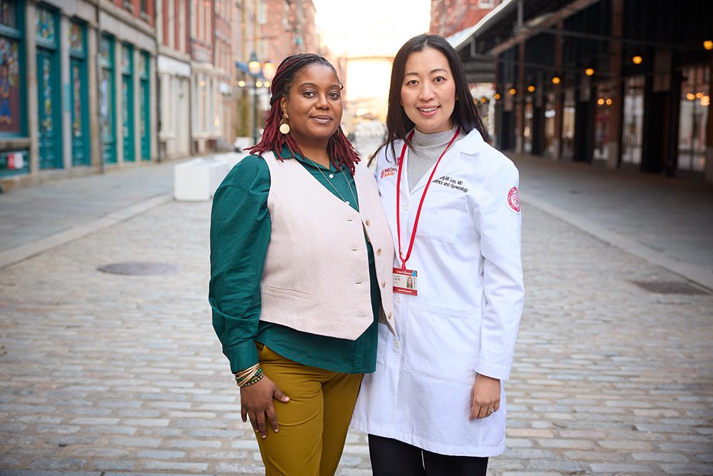 Endometriosis patient Crystal Richardson with Dr. Eung-Mi Lee
