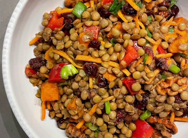 Lentil Salad with Maple-Balsamic Vinaigrette