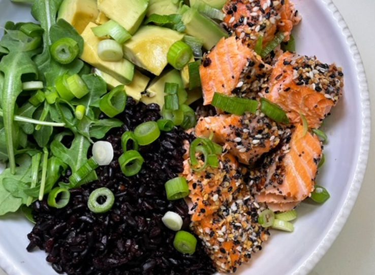 Everything Seasoning Salmon & Avocado Bowl