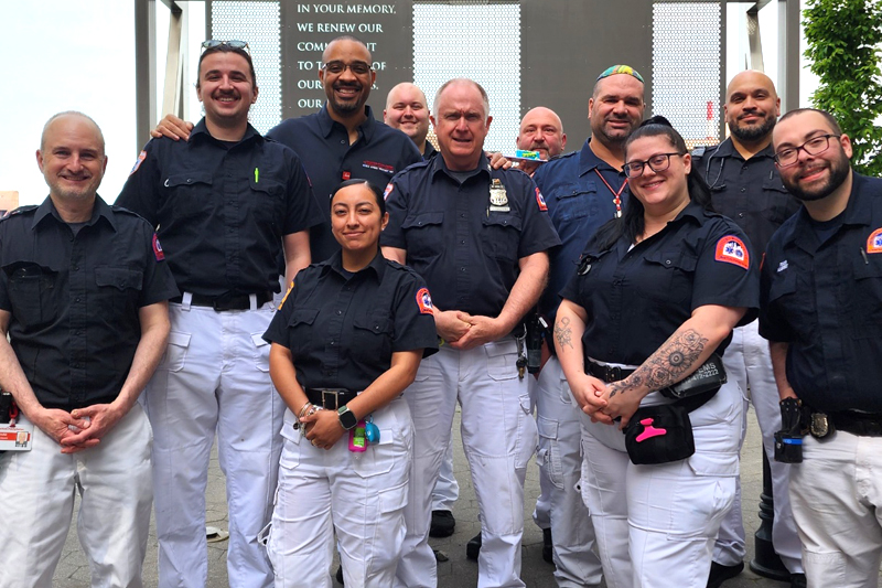 group photo of the NYP EMS team