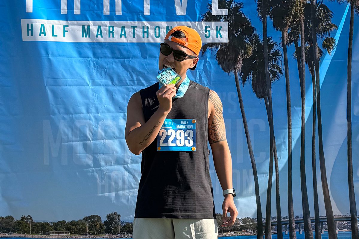 Allen reached a personal best in his half-marathon race time, months after donating a portion of his liver to his brother. 
