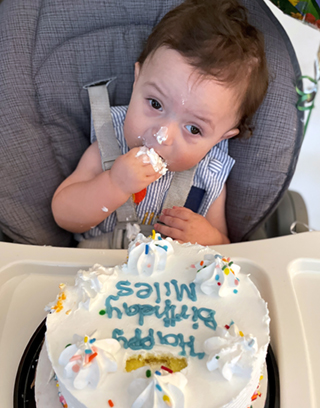 Miles’s first birthday was filled with joy and cake.