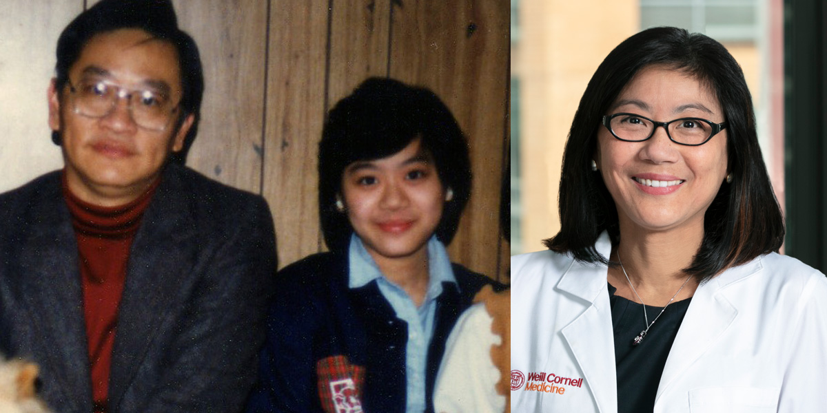 Philip Tung with his daughter, Dr. Judy Tung, the Section Chief of Adult Internal Medicine at NewYork-Presbyterian/Weill Cornell Medical Center