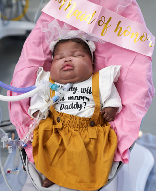 Morgan played a big part in her parents’ engagement