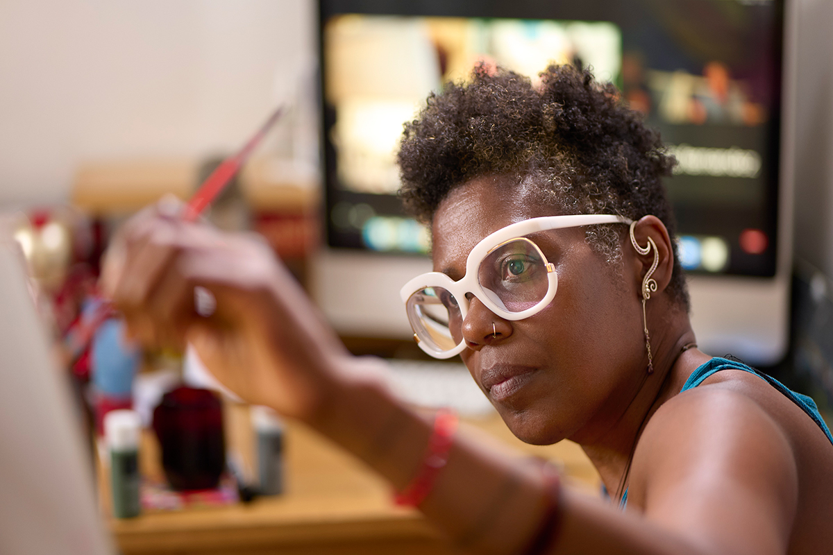 The color red reminds Kirtley to stay empowered.