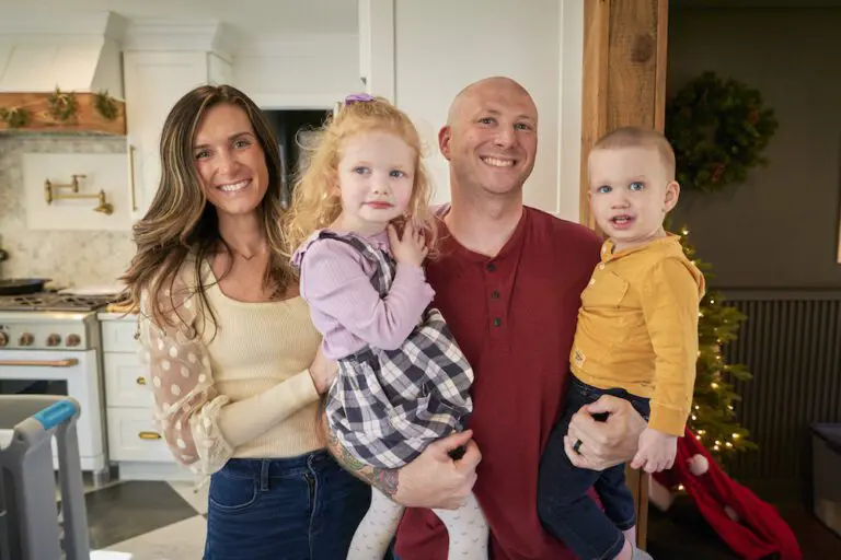 Ashley, Ruby, Brian, and Buddy are grateful to be together this Thanksgiving.