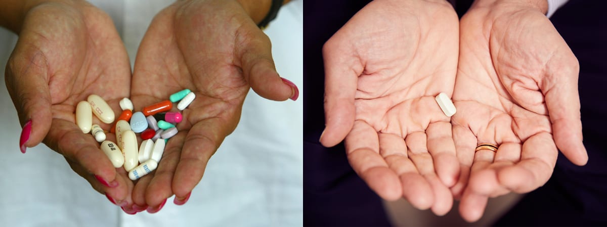 In the early days, patients often took 20 to 30 pills daily. Today, most people take one a day.