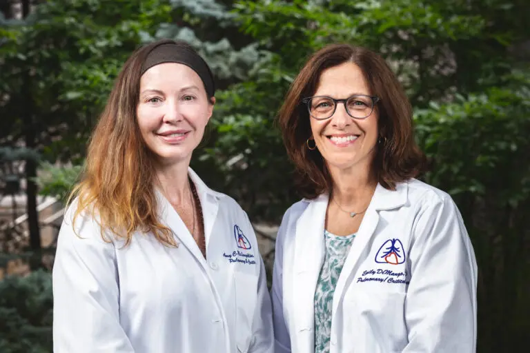 Cystic Fibrosis Team: Nurse practitioner Amy McLaughlin (left) and Dr. Emily DiMango.