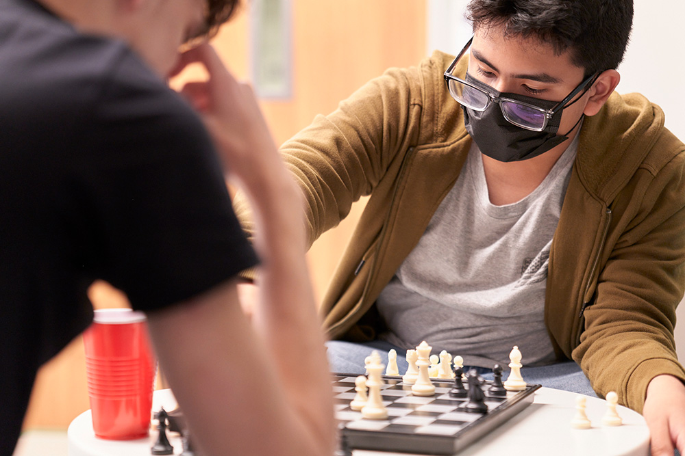 two guys playing chess